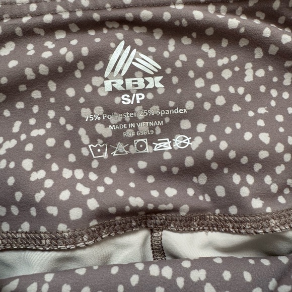 RBX Women's Leggings Size Small With Crossover Ankle Design and Polka Dot Print - Picture 3 of 6